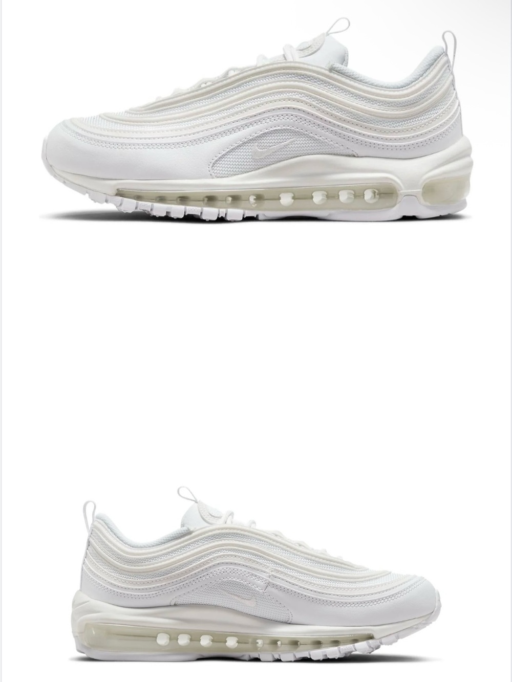Nike White Air Max 97 Next Nature Triple White Women's DH8016-100 Size 5